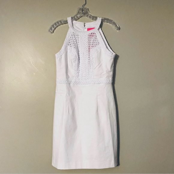 Lilly Pulitzer Charlize Stretch Shift Dress in ‘Resort White’ Print 14 White - Picture 5 of 14